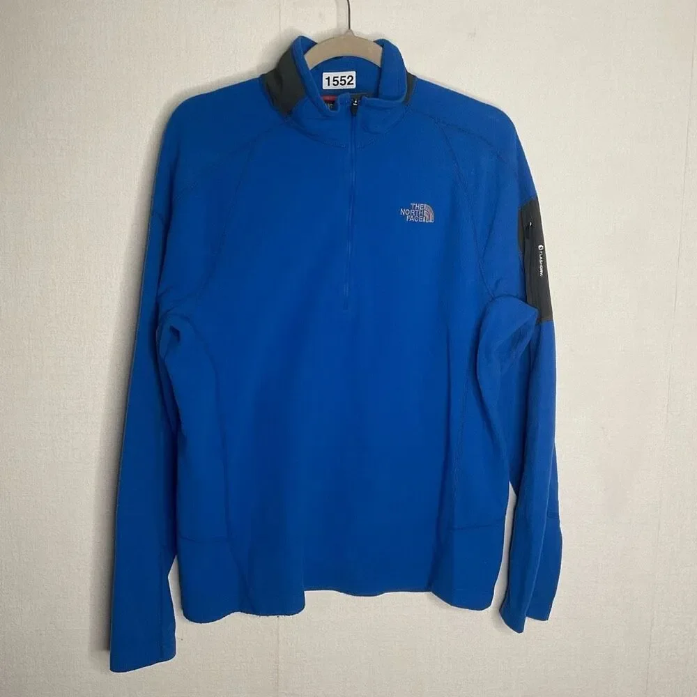 The North Face Fleece Quarter Zip Pullover Mens M Blue‎ Lightweight Sweater